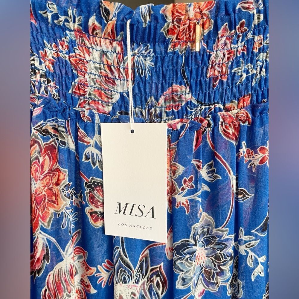 REVOLVE x MISA Allesia sheer maxi skirt  in blue floral Size SMALL. NWT - Picture 8 of 10
